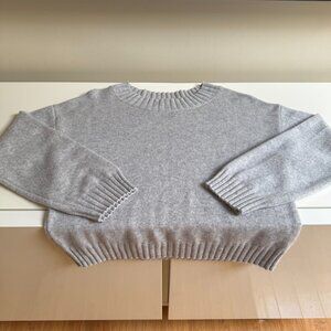 Vince 100% Cashmere Boatneck Sweater – Light Gray